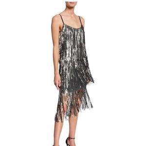 Dress The Population “Roxy” sequin fringe dress